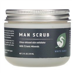 White Egret Personal Care, Man Scrub,  2 oz (59 ml)