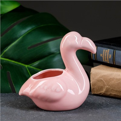 Горшок "Фламинго", розовый 10*10 см