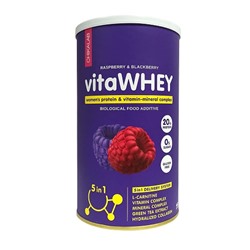 Коктейль витаминно-минеральный Малина и еживика VitaWhey Raspberry & blackberry Chikalab 462 гр.