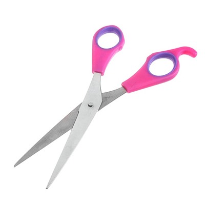Ножницы для шерсти прямые, с прорезиненными ручками, 17 см, микс цветов