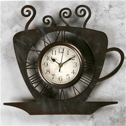 Часы настенные, серия: Кухня, "Чашка кофейная", d=13.5 см, 31 х 33 см