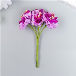 Цветы для декорирования "Азалия фиолетово-сиреневая" 1 букет=6 цветов 10 см