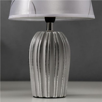 Лампа настольная 16192/1 E14 40Вт серый с серебром 20х20х33 см