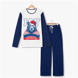 Пижама мужская KAFTAN: New Year, размер 2XL (54), цвет синий
