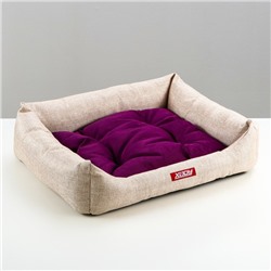 Лежак Люкс №2, 60х50х15 см, фиолетовый
