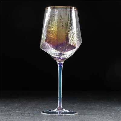 Бокал для вина Magistro «Дарио», 500 мл, 7,3×25 см, цвет перламутровый
