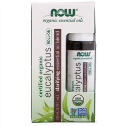 Now Foods, Certified Organic Eucalyptus Roll-On, 1/3 fl oz (10 ml)