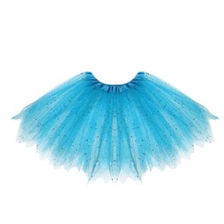 Карнавальная юбка "Блеск", 3-х слойная 4-6 лет, цвет голубой