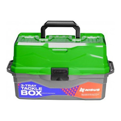 Ящик для снастей Nisus Tackle Box трехполочный зеленый N-TB-3-G