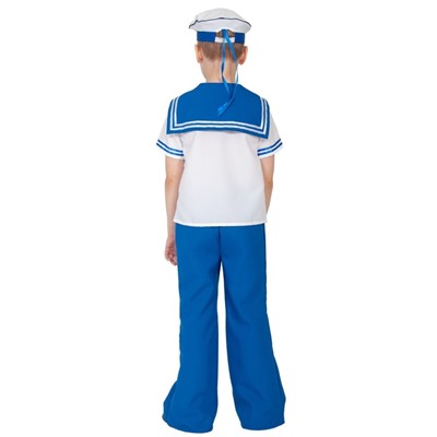 Карнавальный костюм «Морячок», рубаха, брюки, бескозырка, р. L, рост 134-140 см