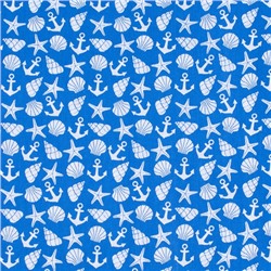 Ткань на отрез бязь плательная 150 см 9189/1 цвет синий
