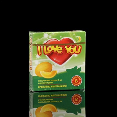 Презервативы I Love You, с ароматом фруктов, 3 шт.