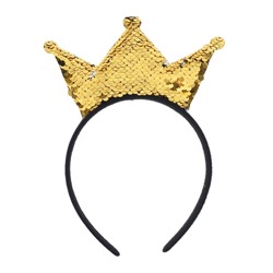 Карнавальный ободок «Корона», с пайетками, цвет золотой