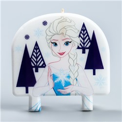 Свеча в торт, Принцессы: Эльза Холодное сердце и снежинка, 8×8 см