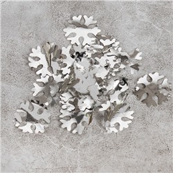 Наполнитель для шара "Конфетти снежинка" 3,5 см, фольга, цвет серебряный 500г