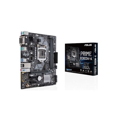 Материнская плата Asus PRIME B360M-K Soc-1151v2 Intel 2xDDR4 mATX AC`97 7.1 GbLAN+VGA+DVI