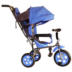 Велосипед трёхколёсный «Лучик Малют 2», колёса EVA 10"/8", цвет синий