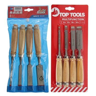 Стамески  Top Tools, 6-24 мм, набор 4 шт.