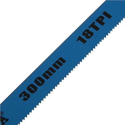 Полотна для ножовки по металлу ТУНДРА, 18 TPI, быстрорежующая сталь, зак/зуб, 300 мм, 6 шт