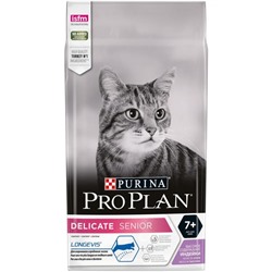 Сухой корм Pro Plan для кошек 7+ с чувствительным пищеварением, индейка, 1,5 кг