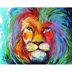 Картина по номерам 40х50 - Красочный лев