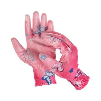 Перчатки нейлоновые, с ПВХ полуобливом, размер 10, цвет МИКС