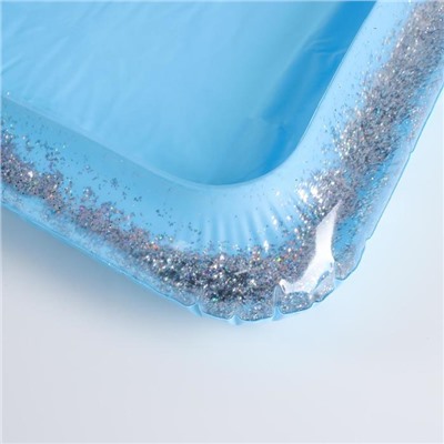 Надувная песочница с блёстками, 60х45 см, цвет голубой