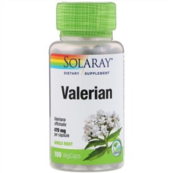 Solaray, Valerian, 100 VegCaps
