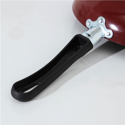 Сковорода «Эксперт», d=20 см, пластиковая ручка, антипригарное покрытие, цвет бордовый
