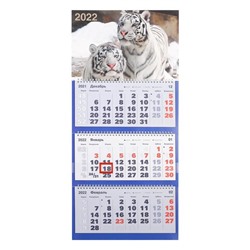 Календарь квартальный, трио "Символ года - 118" 2022 год, 31 х 69 см