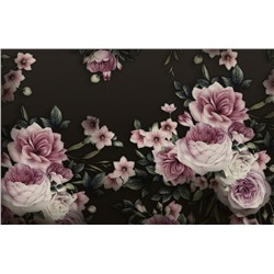 3D Фотообои «Эффектные розы на черном фоне»