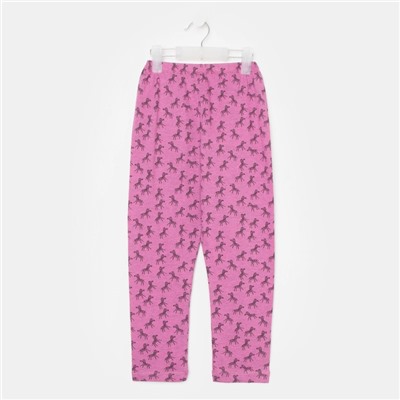 Пижама для девочки, цвет чёрный/розовый, рост 98 см