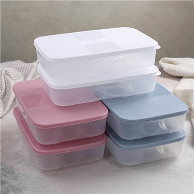 Набор контейнеров для яиц, 2 шт, 22,5×15×7,5 см, цвет МИКС