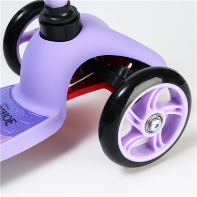 Самокат "Холодное сердце", колеса 120 мм,  цвет фиолетовый