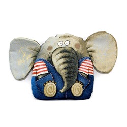 Слонёнок - гобеленовая подушка-игрушка