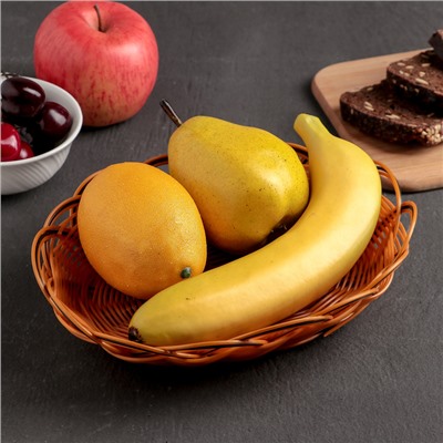 Корзинка для фруктов и хлеба Доляна «Венок», 24×16×6 см, цвет золотистый