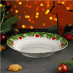 Тарелка суповая Magistro «Новый Год. Домик в лесу», 450 мл, d=20,7 см