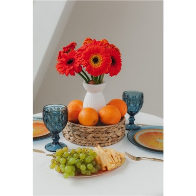 Блюдо овальное Доляна «Сочный апельсин», 24,5×15×2 см, цвет оранжевый