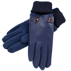 Комбинированные сенсорные перчатки (велюр + кожа PU)