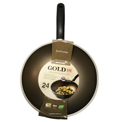Сковорода вок Gold IH HappyCall 24 см, Корея