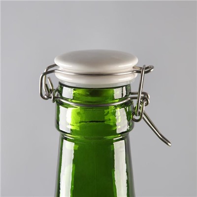 Бутыль стеклянная «GJA. Марани», 25 л, с фарфоровой крышкой с бугельным замком, цвет зелёный