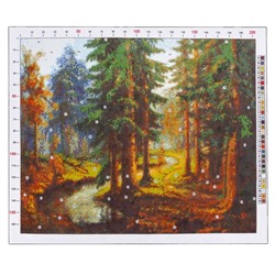 Канва для вышивания с рисунком «Карл Розен. Река в лесу», 47 х 39 см