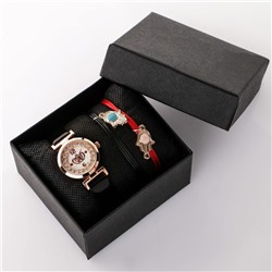 Подарочный набор 2 в 1 "Беттина": наручные часы (микс) и браслет