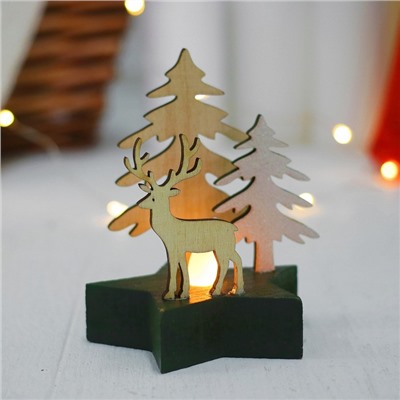 Новогодний декор с подсветкой «Лесной олень»