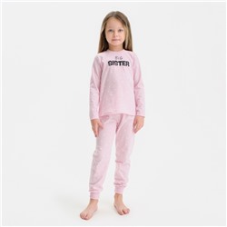 Пижама детская (джемпер, брюки) KAFTAN "Sister", размер 30 (98-104), цвет розовый