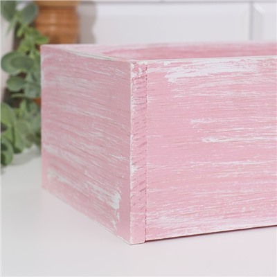 Подставка деревянная 30×14×9 см Элегант, розовая кисть Дарим Красиво