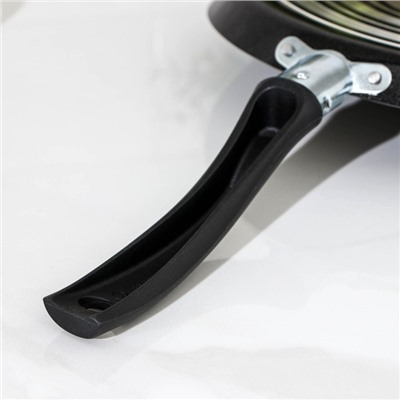 Сковорода блинная Lite, d=22 см, пластиковая ручка, антипригарное покрытие, цвет чёрный