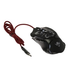 Мышь Nakatomi Gaming MOG-25U, игровая, проводная, оптическая, 2400 dpi,подсветка,USB,черная