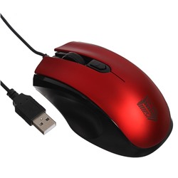 Мышь Jet.A Comfort OM-U50, проводная, оптическая, 1600dpi, 3 кнопки, USB, красная