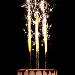Набор тортовых свечей фонтанов "Шарики", 10 см, 3 шт, картон